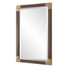 Rhea Walnut Mirror, by Uttermost, 27.5" width x 39.37" height x 1.62" depth thumbnail 5