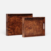Online Designer Hallway/Entry ELITA, Tray, S/2, Dark Honey, Mappa Burl.