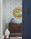 Garden Trellis Cobalt Wallpaper thumbnail 1