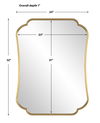 Athena Brushed Brass Mirror, by Uttermost, 24" width x 32" height x 1" depth thumbnail 3