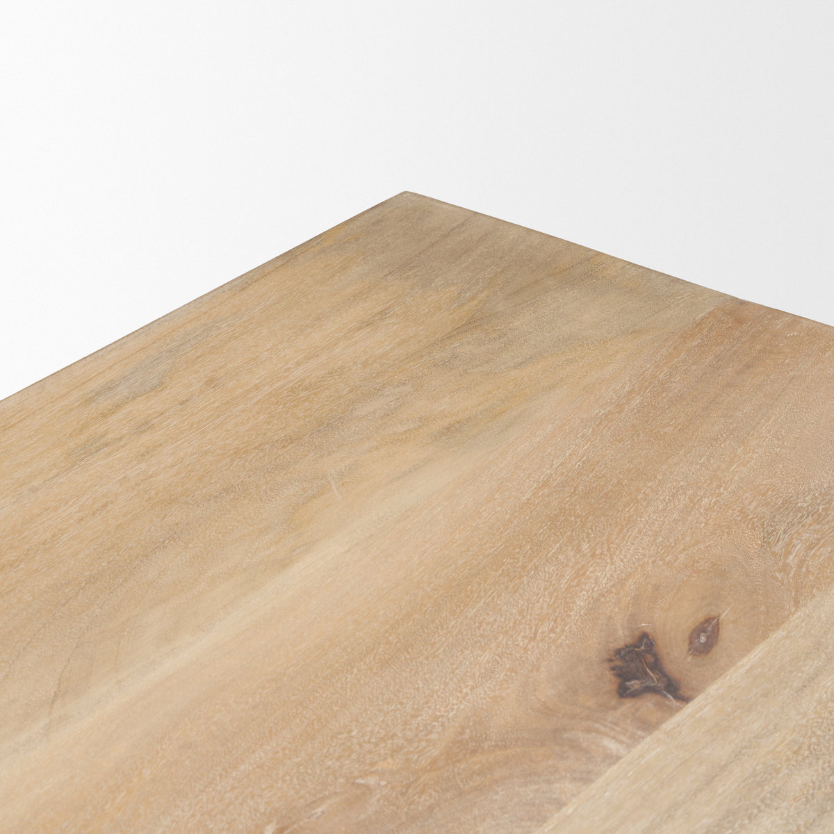 Shivon 84'L x 42'W Rectangular Dining Table | Light Brown Wood & Travertine | Seats 8, by Mercana, 84" length x 42" width x 30" height View 8