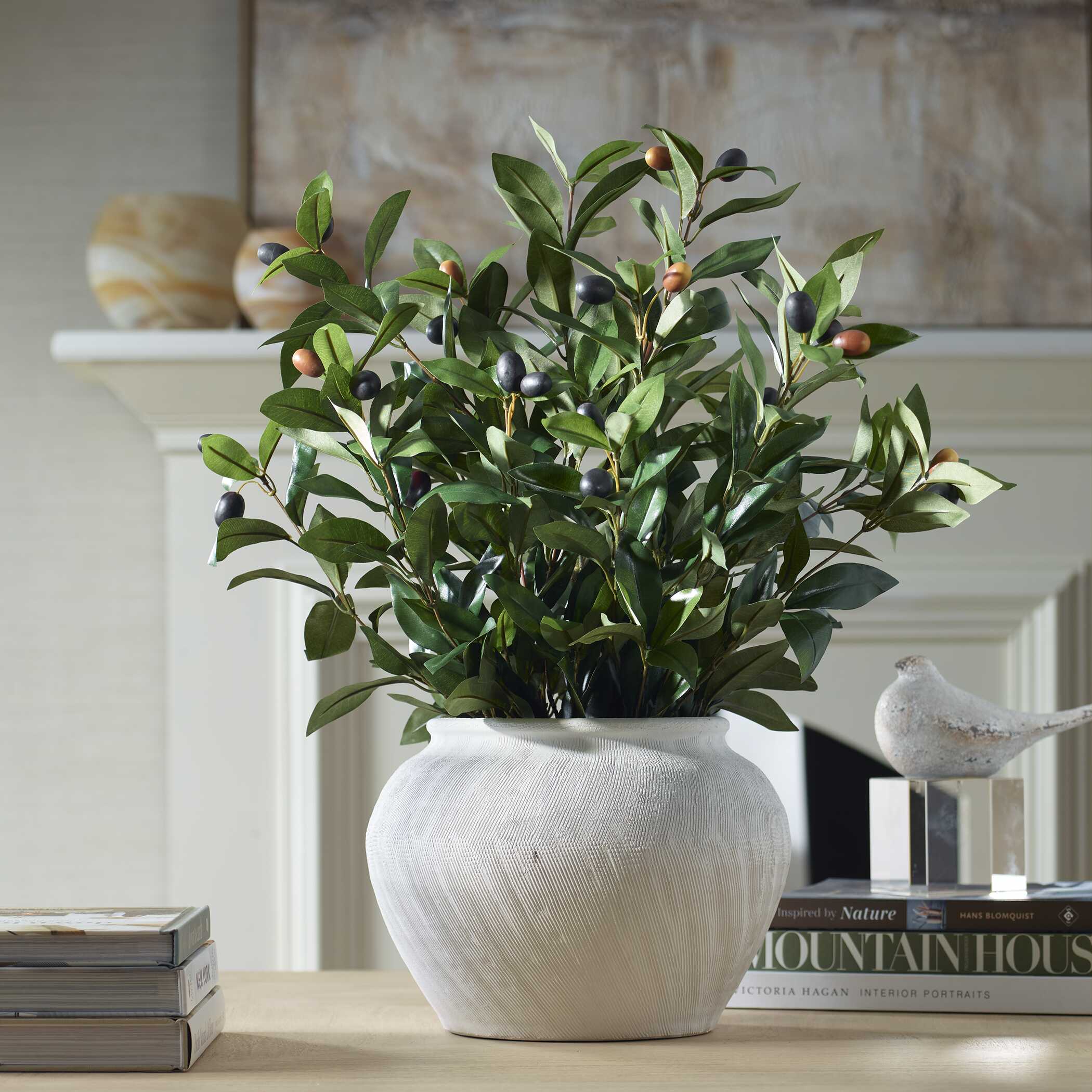 Elena Olive Centerpiece, Decorative by Uttermost, 20" width x 28" height x 20" depth View 2