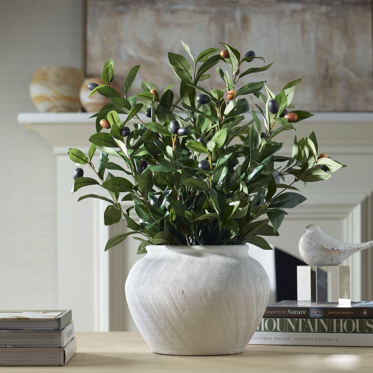 Elena Olive Centerpiece, Decorative by Uttermost, 20" width x 28" height x 20" depth View 2