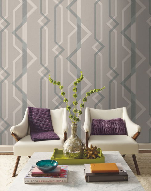 Shape Shifter Beige Wallpaper