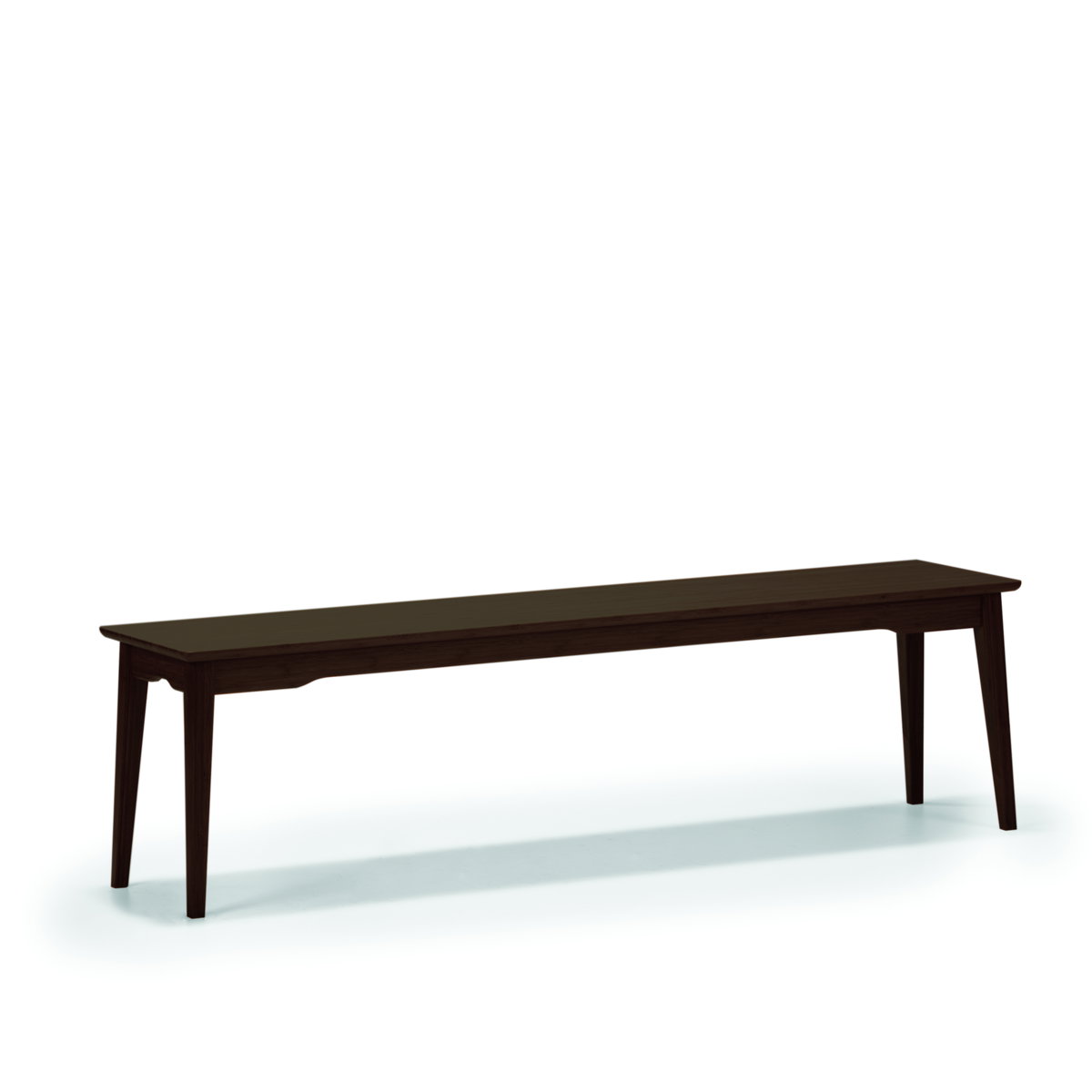 Currant Long Bench, Black Walnut, Dining Chair by Greenington, 14" length x 64" width x 17.5" height View 1