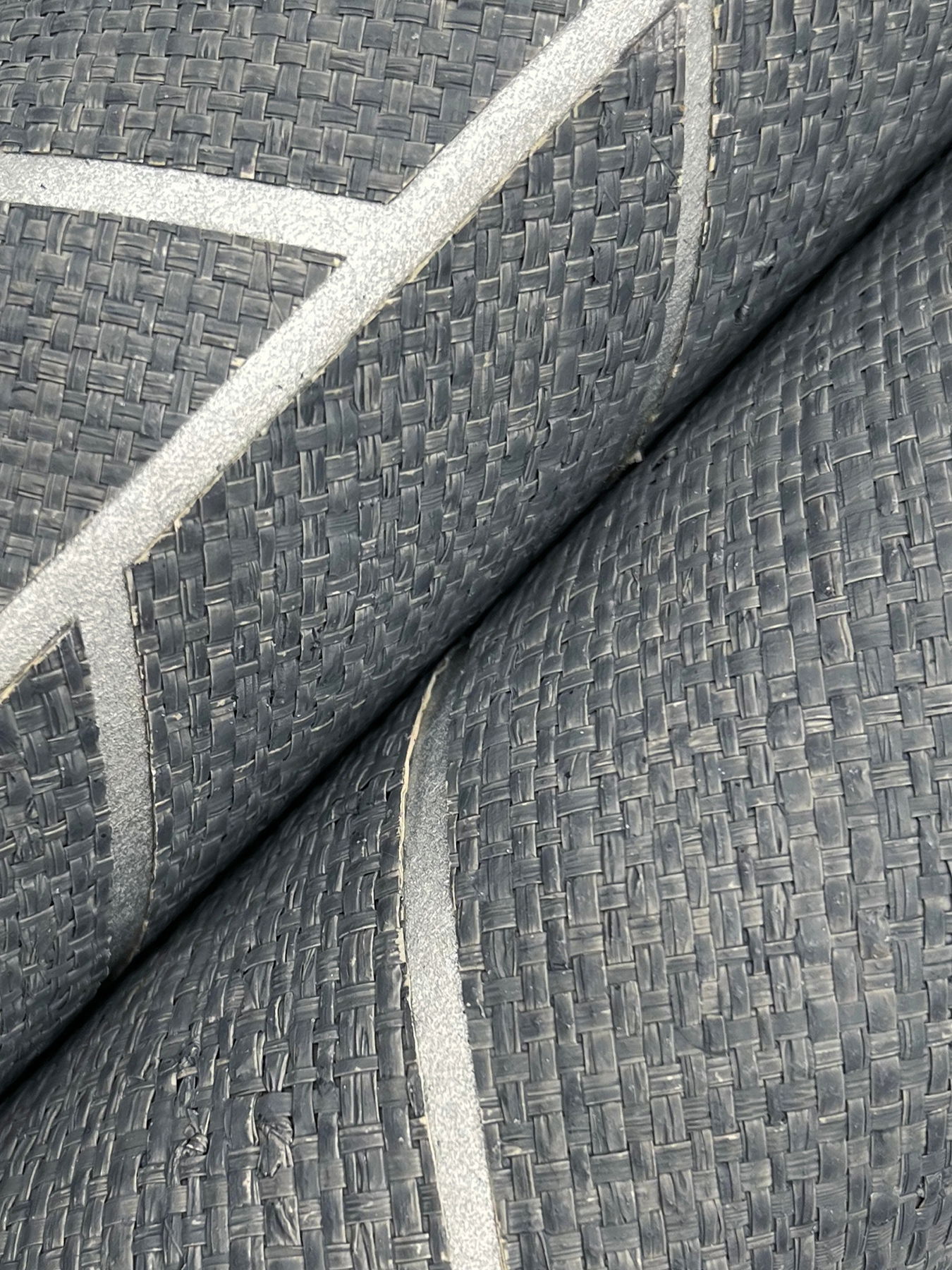 Atelier Herringbone Steel Blue Wallpaper large image 