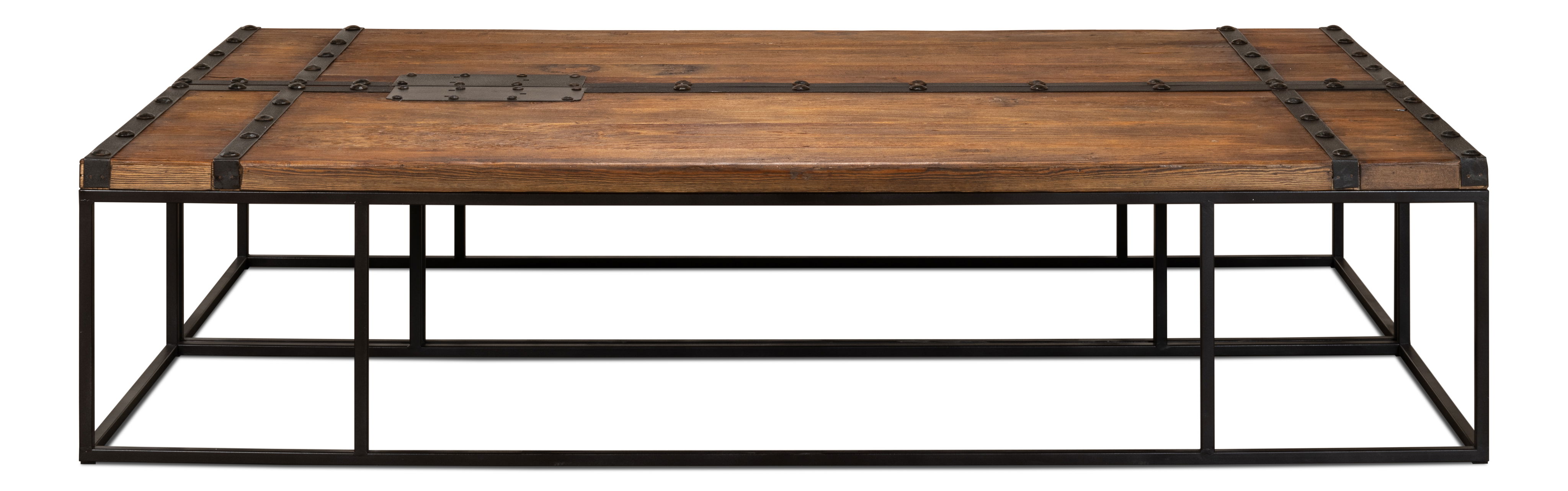 Antique Doors Coffee Table, by Sarreid, 82" length x 50" width View 2