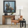 Ashton Brown Vegan Leather with Light Wood  Accent Chair, by Mercana, 28.54" length x 29.72" width x 31.5" height thumbnail 2