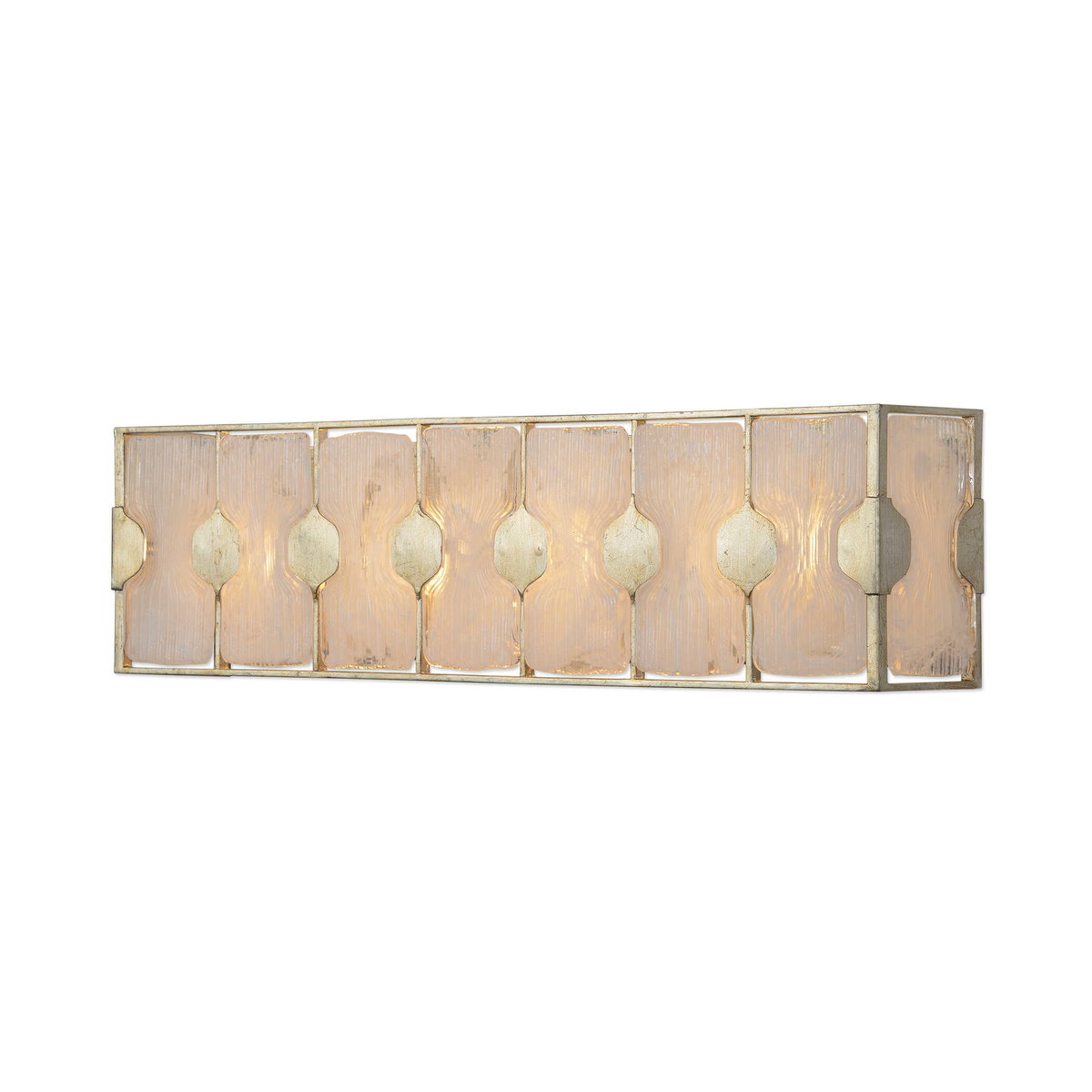 Rene 4 Light Swirl Glass Vanity, Ceiling Light by Uttermost, 27" width x 7" height x 4.25" depth View 4