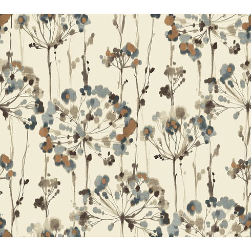 Flourish Teal Wallpaper