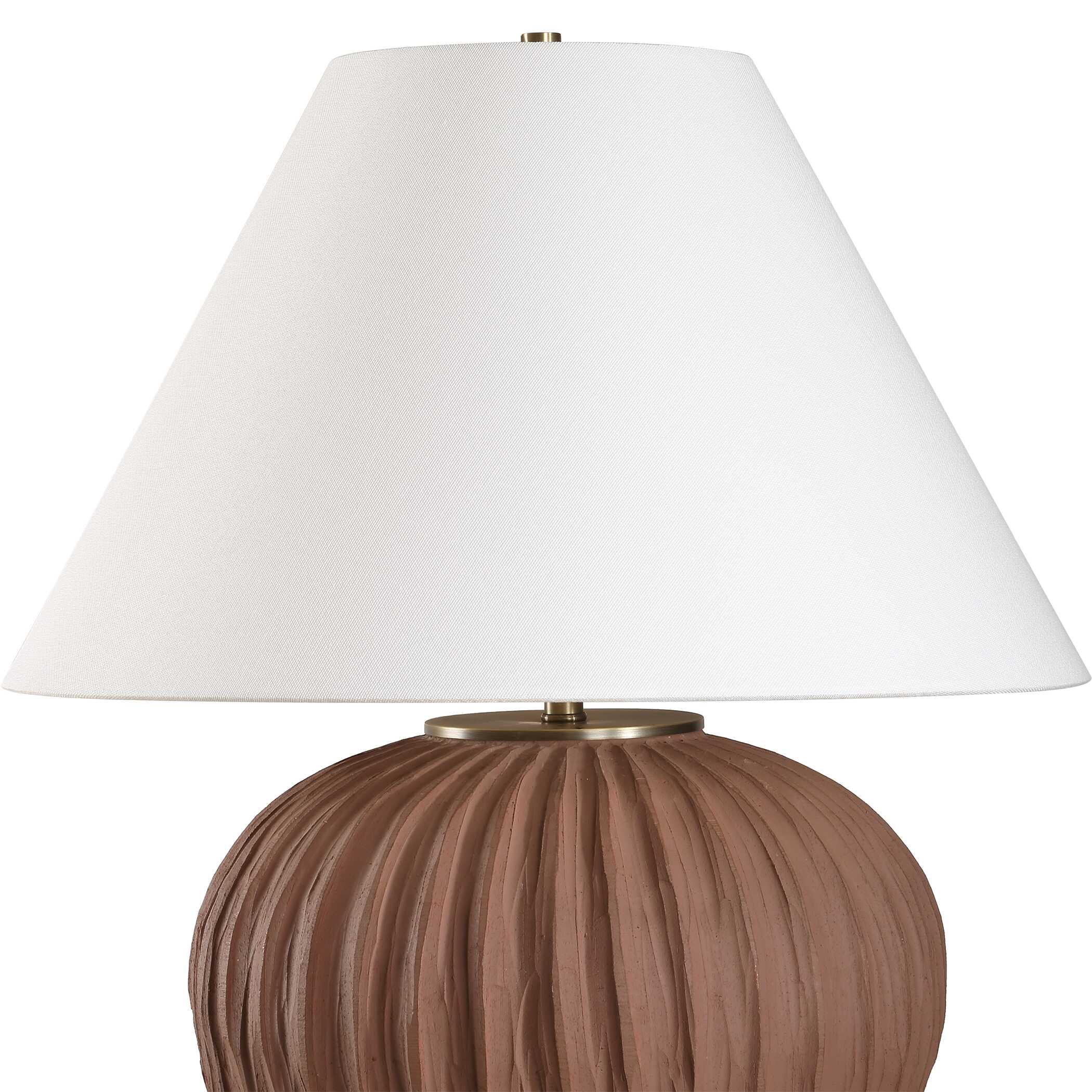 Keoghan Terracotta Table Lamp, by Uttermost, 20" width x 22" height x 20" depth View 6