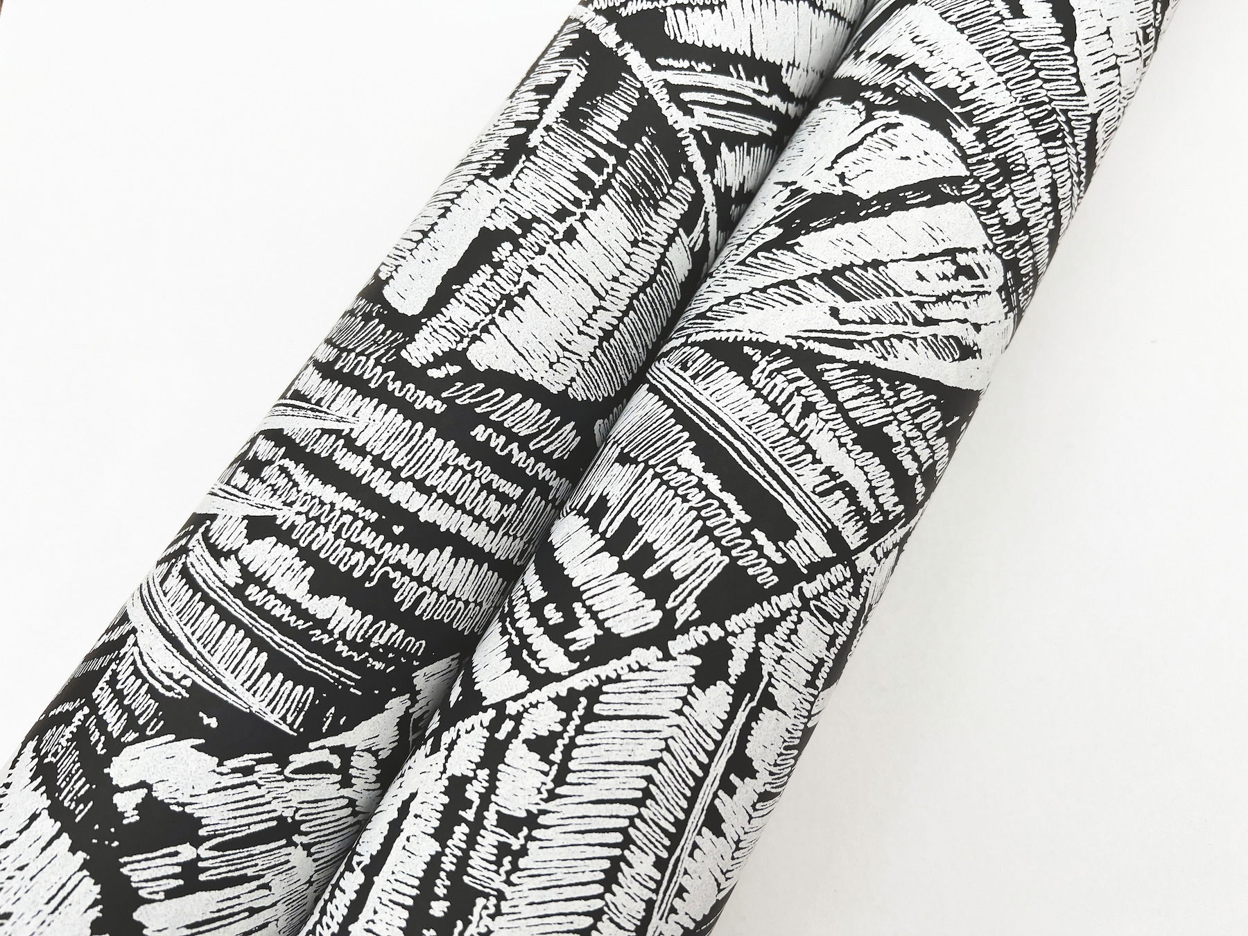 Palm Cove Toile White & Black Wallpaper large image 