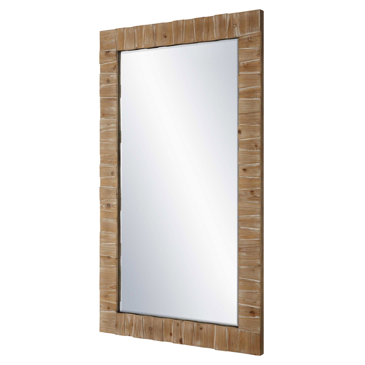 Ayanna Gray Washed Wood Mirror, by Uttermost, 3'7.75" width x 6'1.75" height x 1.75" depth View 4