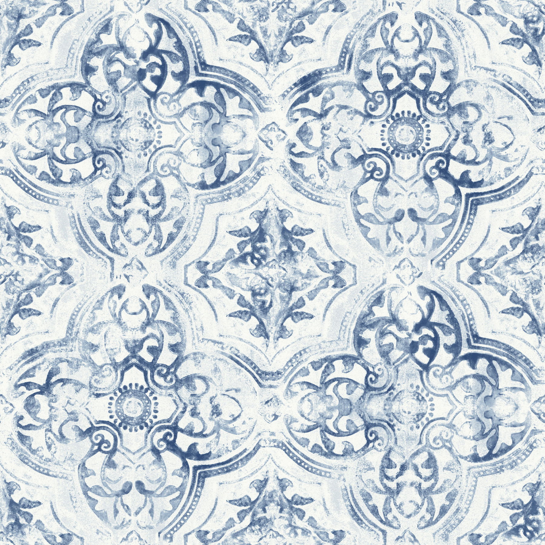 Quartet White & Blue Wallpaper large image 
