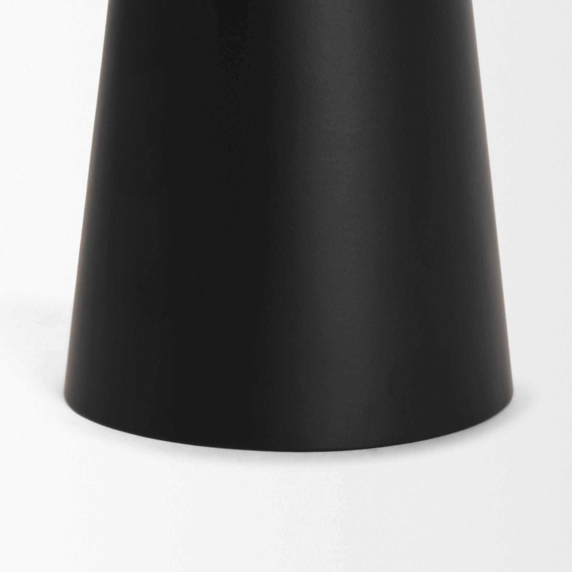 Quadir Tall Matte Black Metal Candle Holder large image 