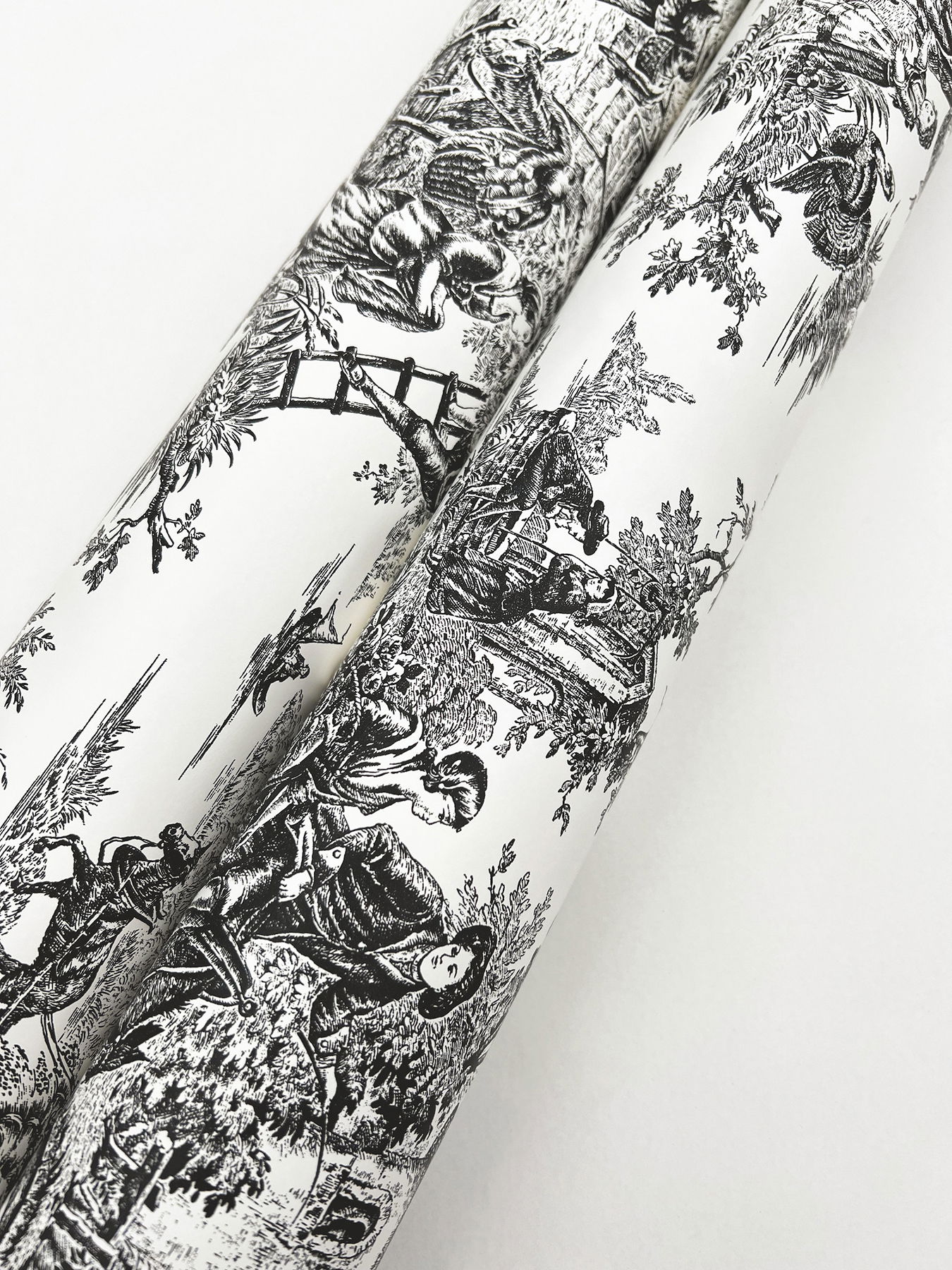 Campagne Toile Black & White Wallpaper, by York Wall, 33' length x 1'8.5" width x 0.02" depth View 3