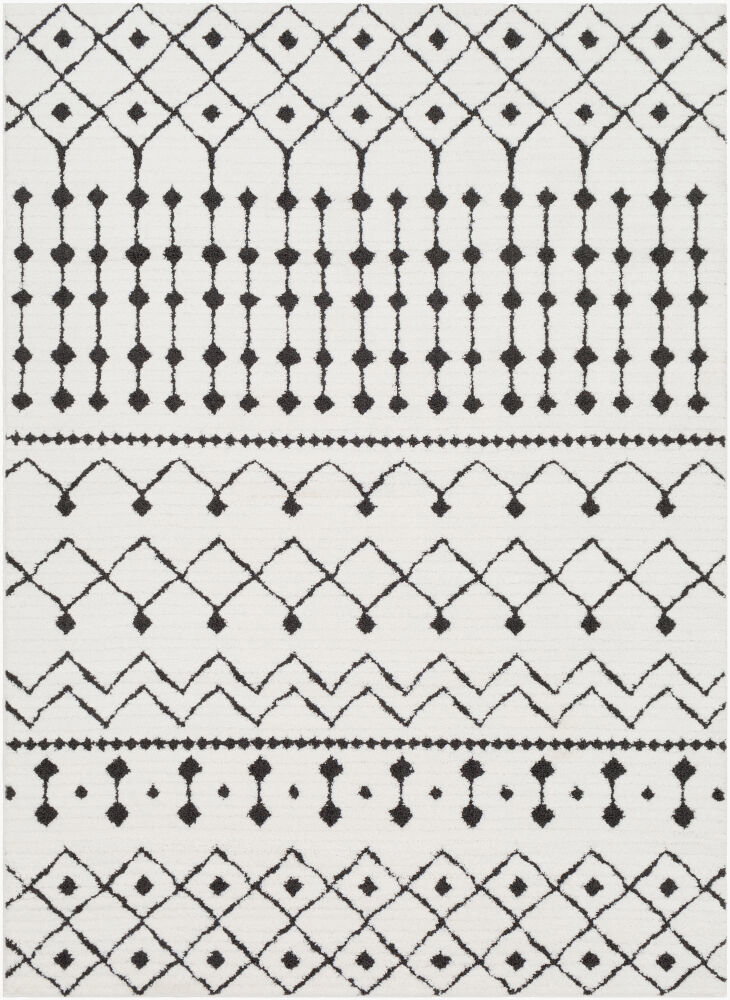 Moroccan Shag Machine Woven Rug, by Surya, 7'2.61" length x 5'2.99" width