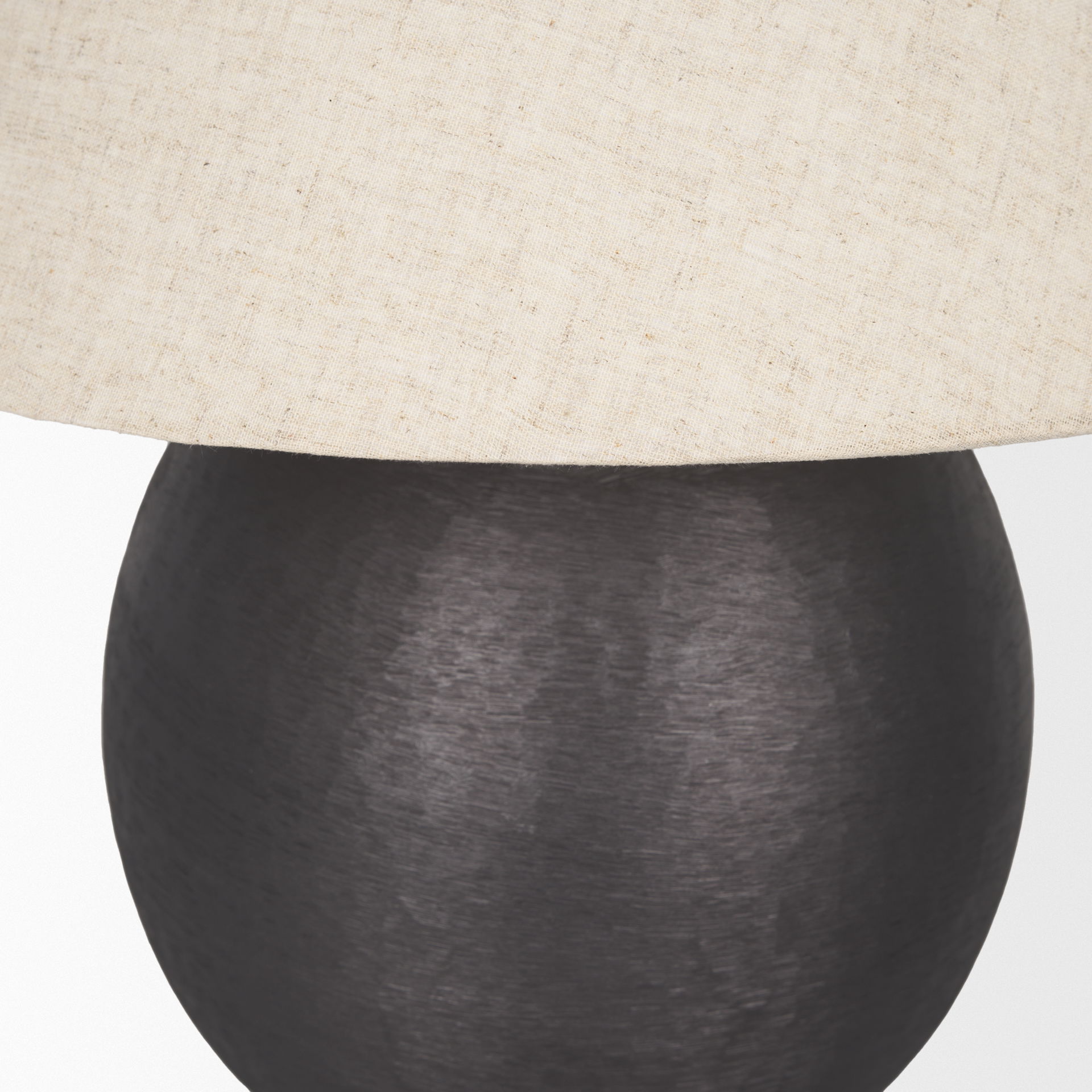 Sadiyah Black Brushed Metal with Beige Shade Table Lamp large image 