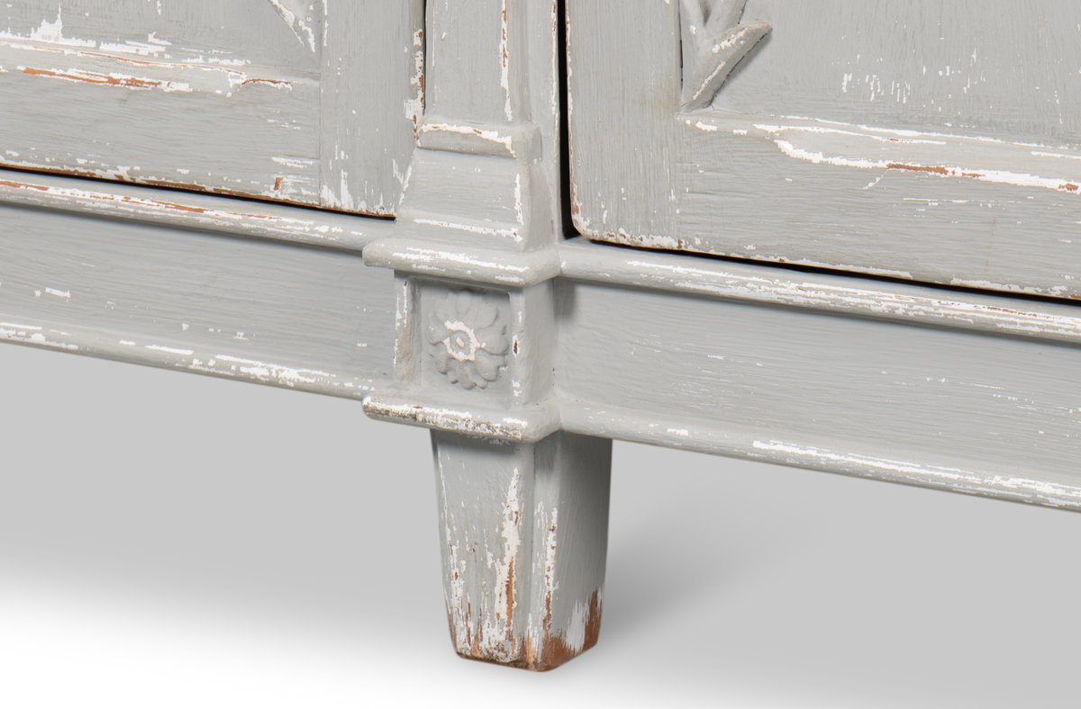Marksman Sideboard Antique Muted Grey, by Sarreid, 1'8" length x 8' width x 3'3" height View 7
