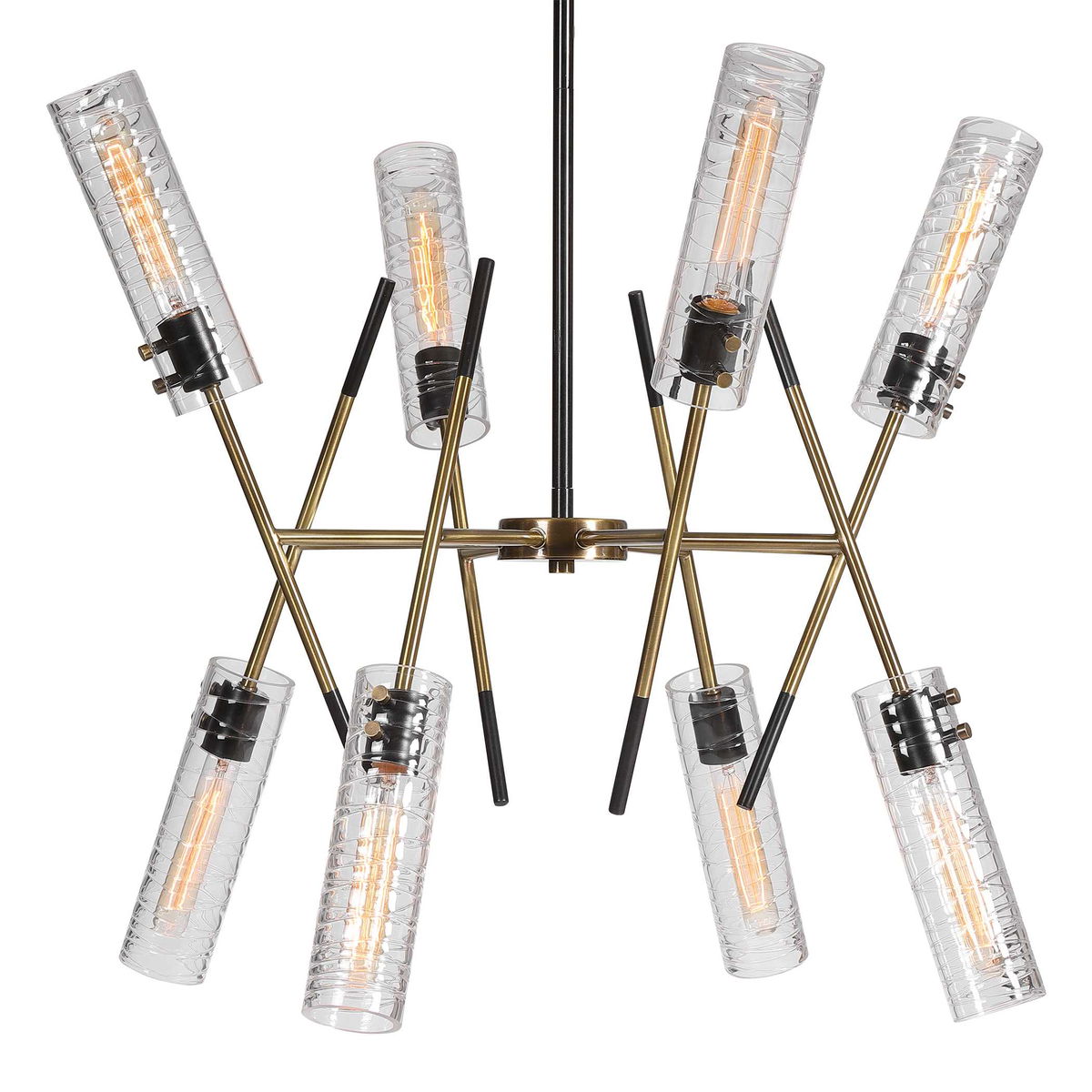 TELESTO, 8 LT. PENDANT, Ceiling Light by Uttermost, 32" width x 27" height x 32" diameter x 32" depth View 1