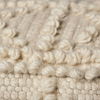 Leroy Square Cream Wool Pouf with Popcorn Detail thumbnail 4