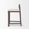 Soren Dark Brown Wood with Oatmeal Fabric Counter Stool thumbnail 3