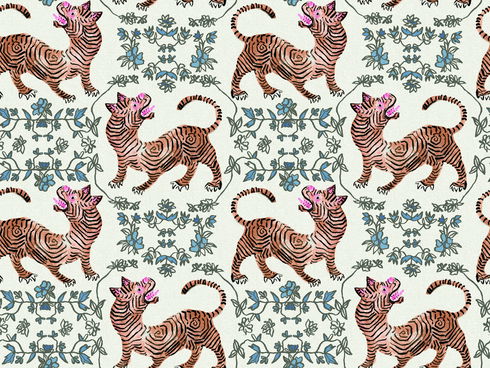Ferrandi Blue Wallpaper