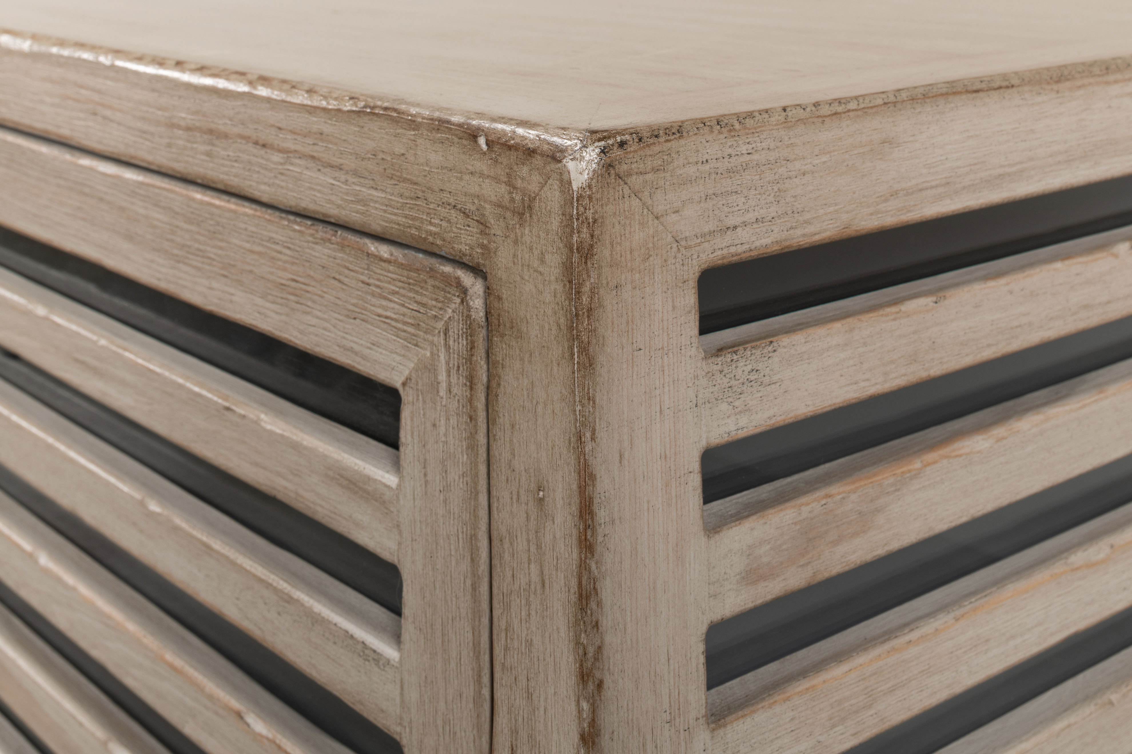 St. Nevis Sideboard, Grey Wash, Cabinets & Sideboard by Sarreid, 92" length x 20" width x 37" height View 5