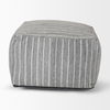 Kensie Large Blue Striped Pouf thumbnail 4