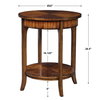 Carmel Round Lamp Table, Side & End Table by Uttermost, 22" width x 26.5" height x 22" depth thumbnail 3