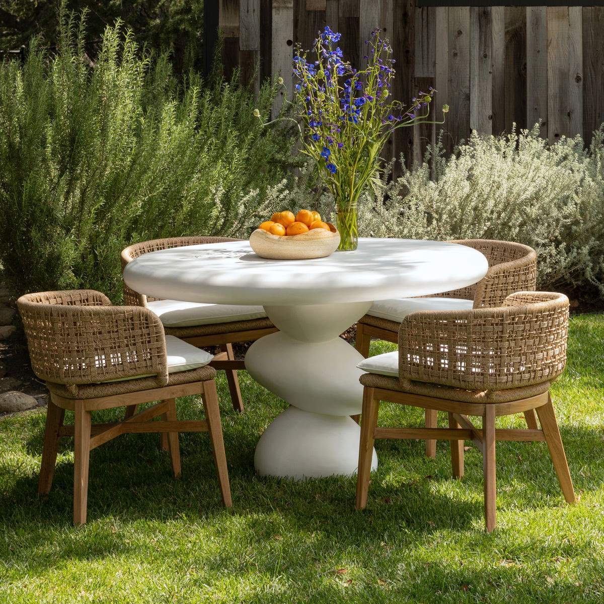 Keith Dining Chair Set of 2 Natural, by Dovetail, 23" width x 28" height x 22.5" depth View 6