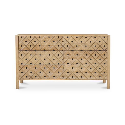 Fulton 6 Drawer Dresser Natural