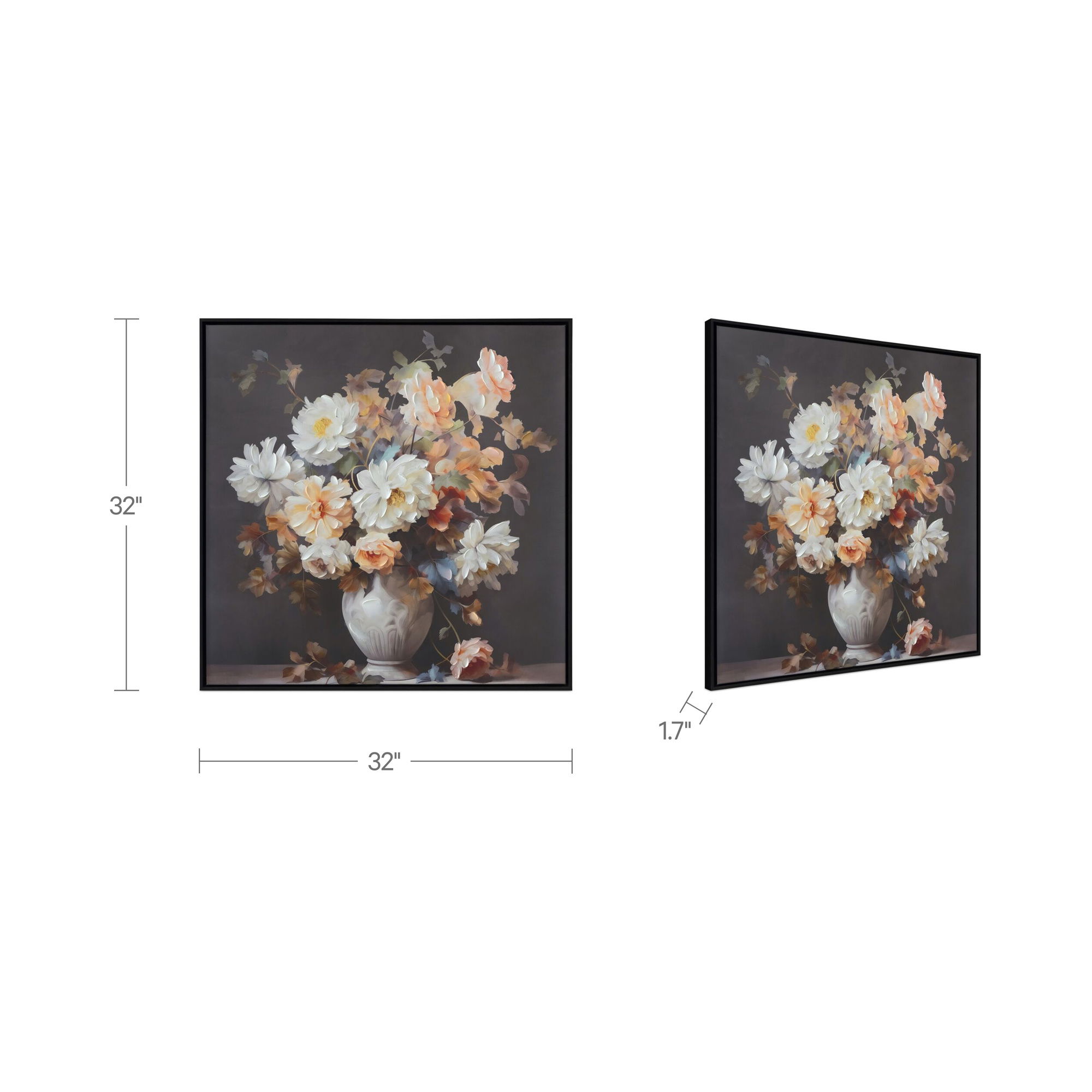 Atelier Framed Painting, by Moe's Home, 32" width x 32" height x 1.75" depth View 6