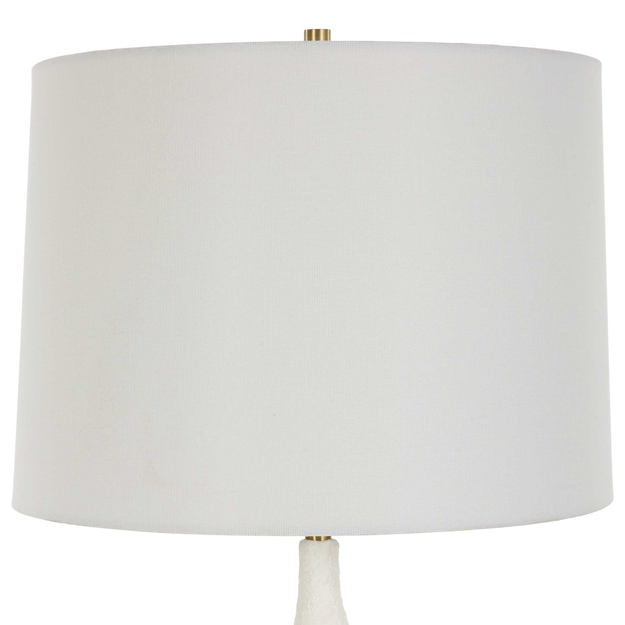 Helena Slender White Table Lamp, by Uttermost, 14" width x 36" height x 14" depth View 6