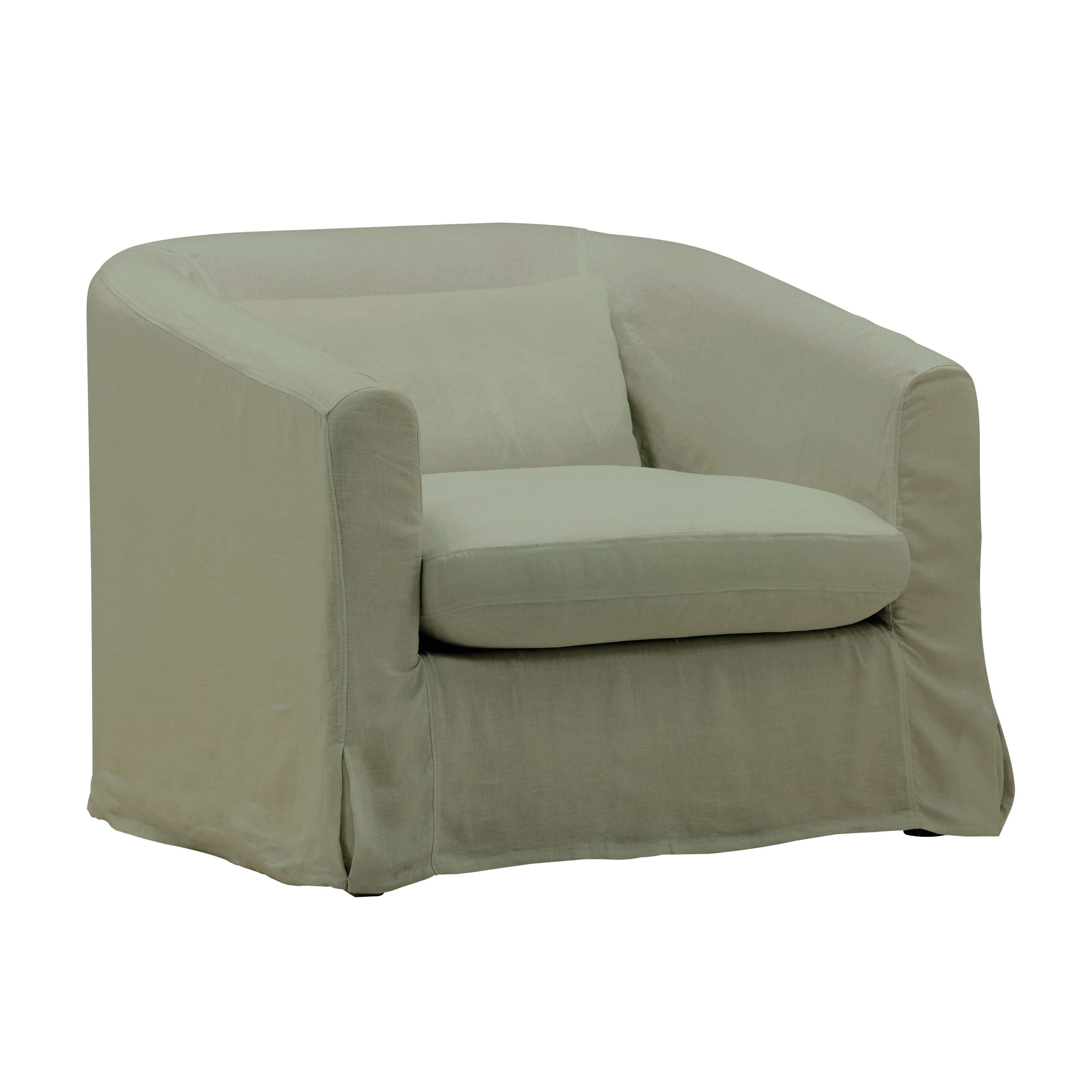 Florence Sofa Chair Slipcover Forest, Sofas & Sectional by Dovetail, 39" width x 32" height x 38" depth