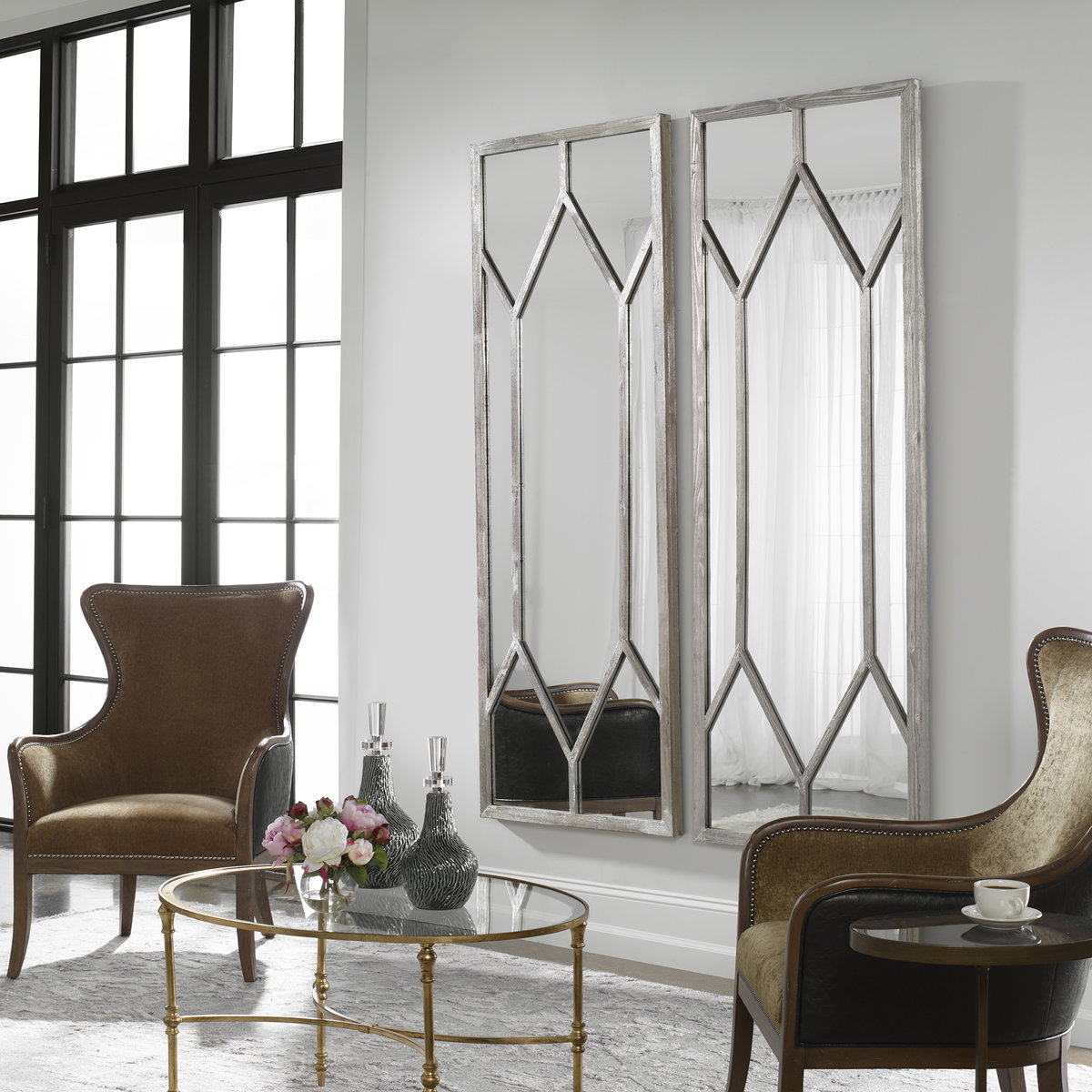 Sarconi Oversized Mirror, by Uttermost, 28.75" width x 78.75" height x 2.12" depth View 2