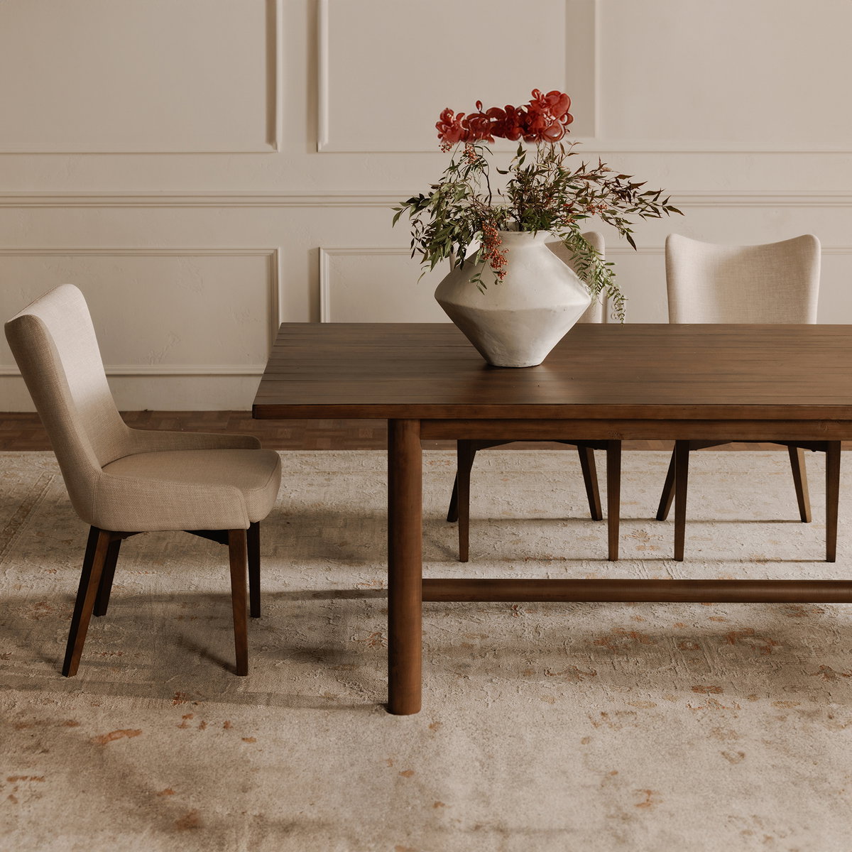 Potter Dining Chair Heather Beige, by Moe's Home, 21.7" width x 36" height x 26" depth View 8