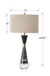 Alastair Black Marble Table Lamp, by Uttermost, 1'4" width x 2'5.62" height x 10" depth thumbnail 3