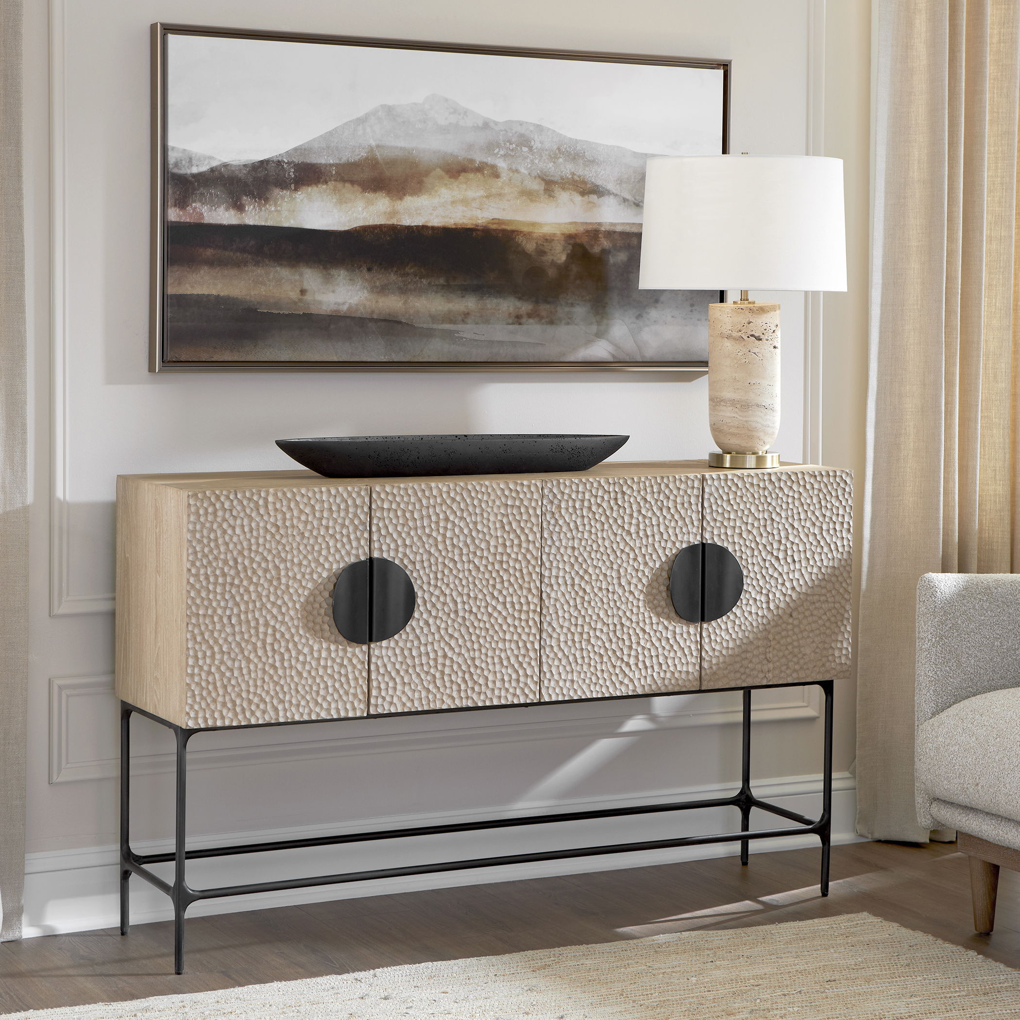 Splash Of Land Framed Canvas, Painting by Uttermost, 49.5" width x 25.5" height x 2" depth View 2