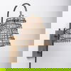 Kiley  Brown Woven Shade with Black Metal Wall Sconce thumbnail 2