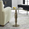Descend Gold Accent Table, Side & End Table by Uttermost, 14" width x 22.5" height x 14" depth thumbnail 2