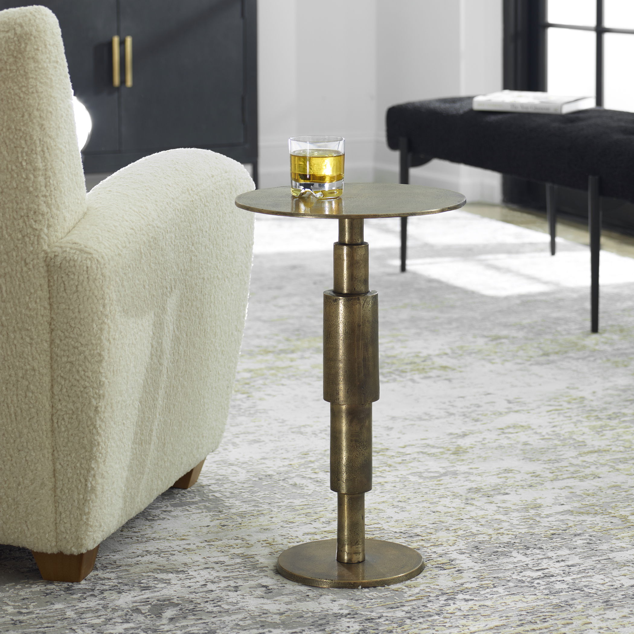 Descend Gold Accent Table large image 