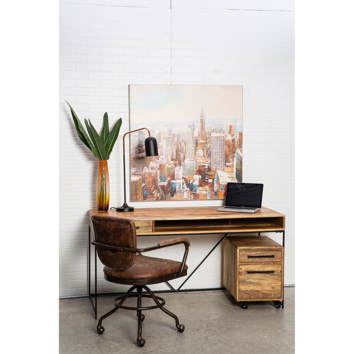 Colvin Desk Natural, by Moe's Home, 60" width x 30" height x 24" depth View 8