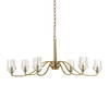 Barcelona 6 Light Brass Chandelier, Pendant by Uttermost, 15.5" height x 40.25" diameter thumbnail 6
