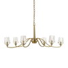 Barcelona 6 Light Brass Chandelier, Pendant by Uttermost, 15.5" height x 40.25" diameter thumbnail 6