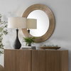 Tano Antique Brass Round Mirror, by Uttermost, 41" width x 41" height x 0.75" depth thumbnail 4