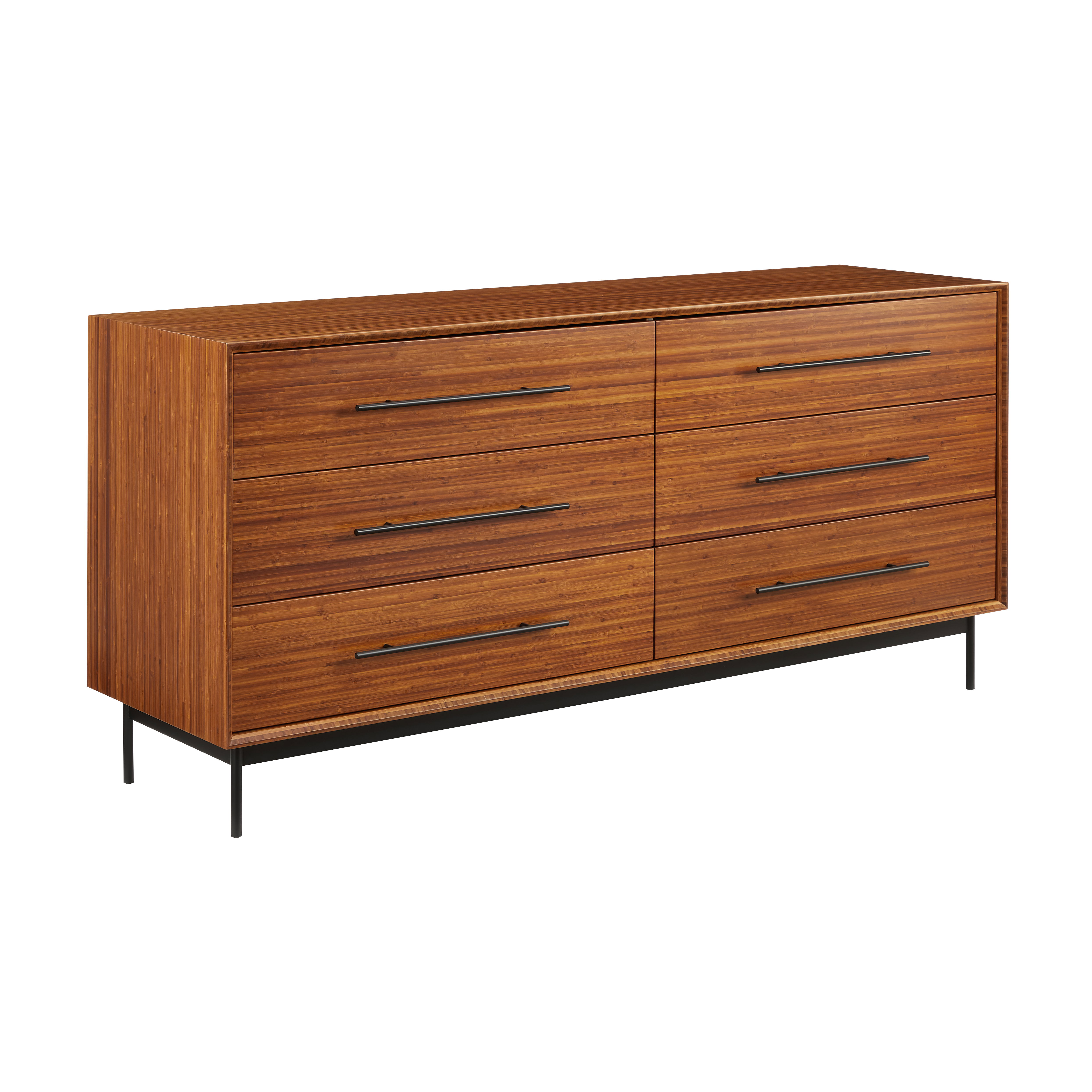 Taylor 6 Drawer Dresser, Amber, by Greenington, 72" length x 20" width x 33" height View 1