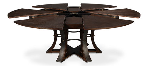 Tower Jupe Dining Table,Lrg,Burnt Brown