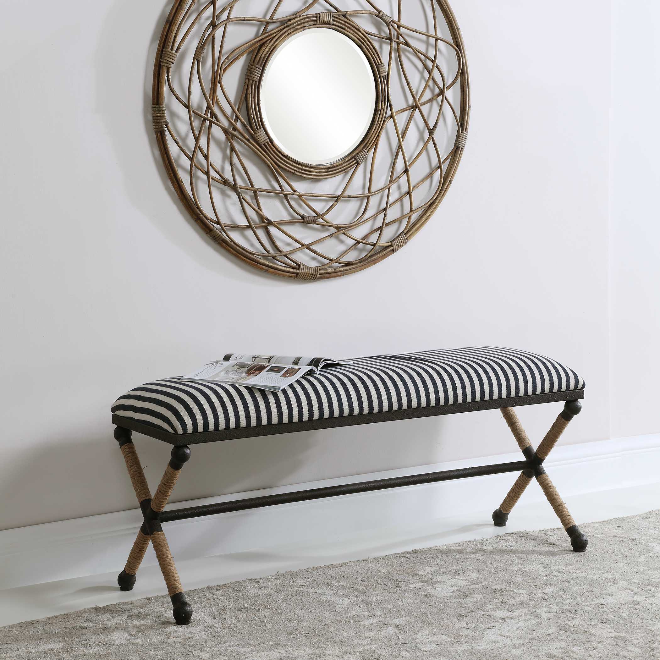 Braddock Striped Bench large image 