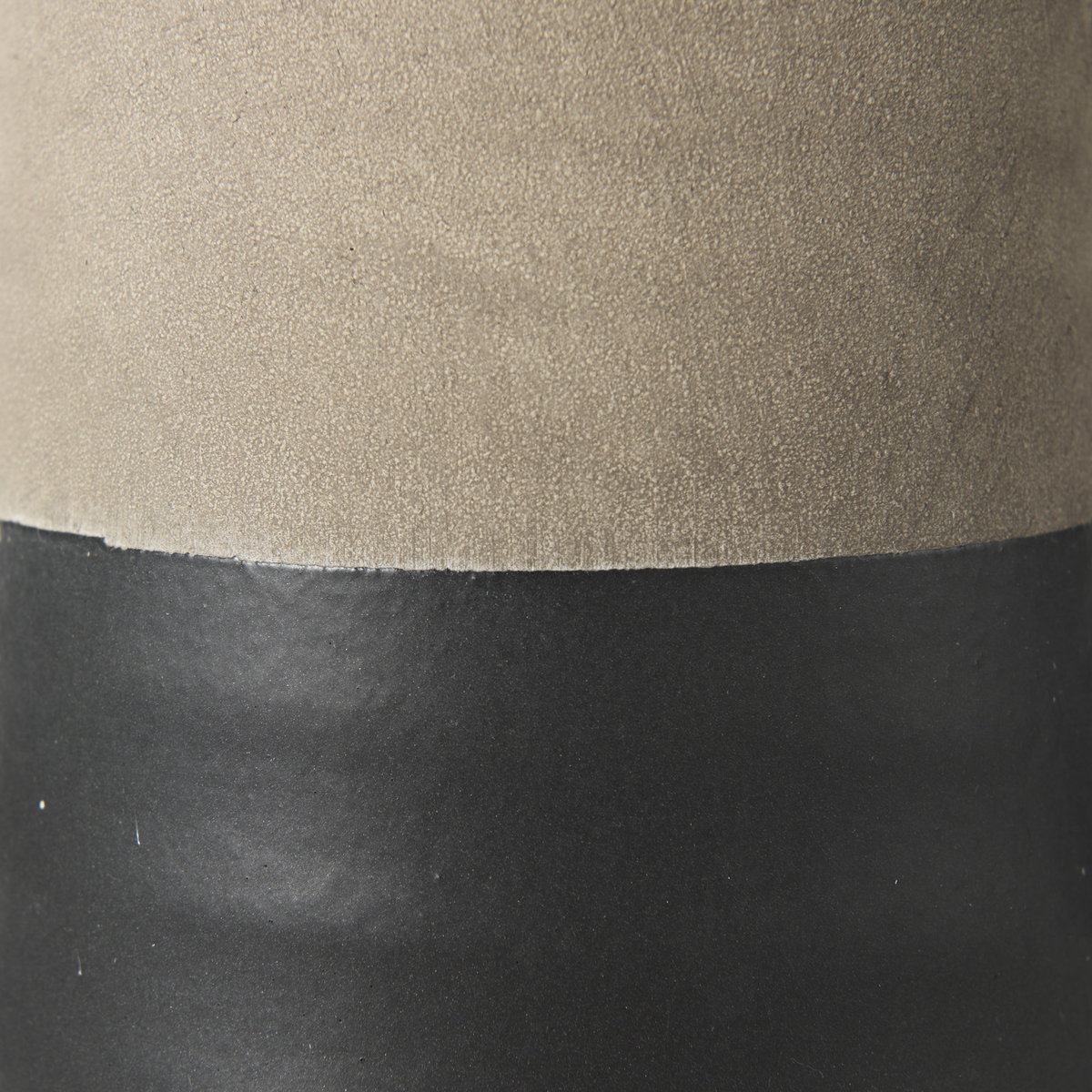 Garand Small 13H Two-Toned Black/Natural Ceramic Jug, Decorative Jar by Mercana, 6.3" length x 4.53" width x 10.24" height View 13